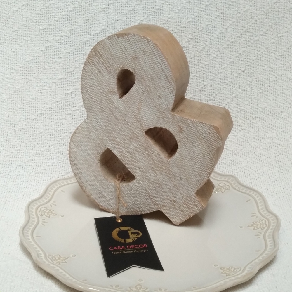 Casa Decor Ampersand & Symbol Wooden Accent